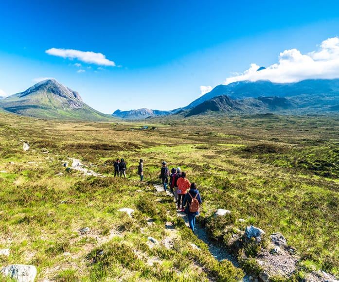 Walking in the scottish highlands